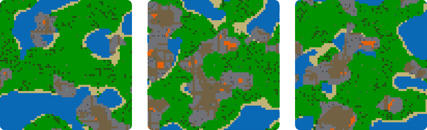 Crafter's examples of unique procedurally generatedmaps.