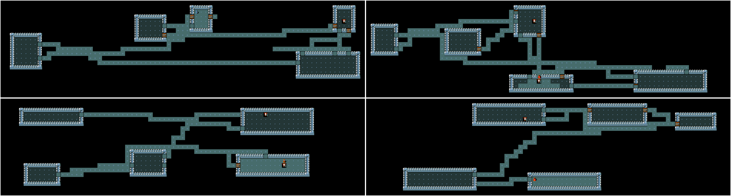 Examples of MiniHack Corridortask.